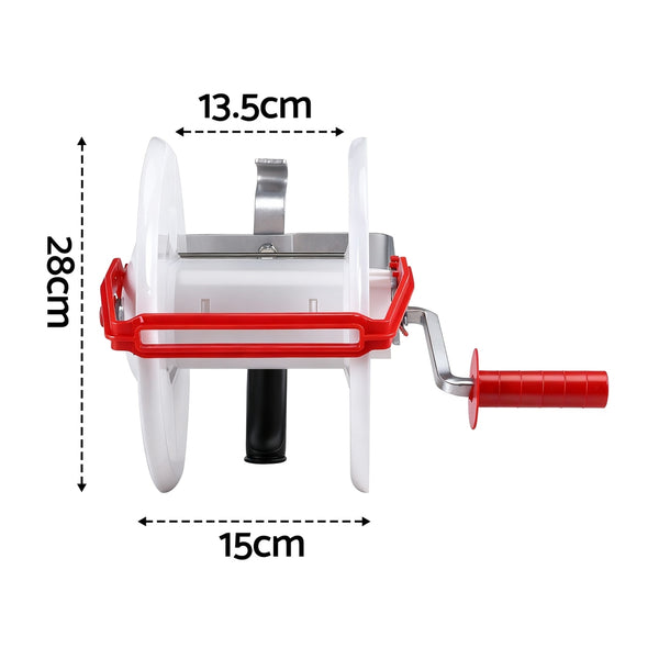 Giantz Electric Fence Reel Geared Portable Polywire Fencing Farm White Awezingly