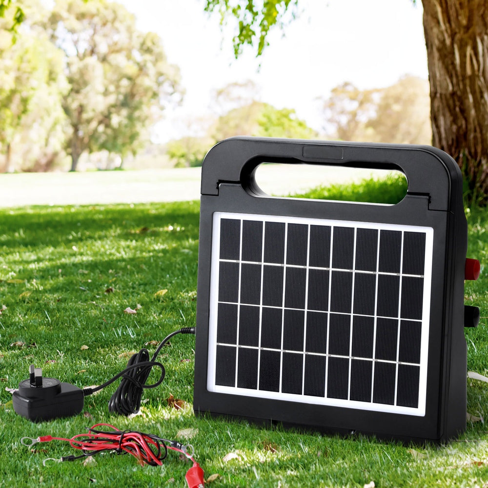 Giantz 2.5km Electric Fence Energiser Solar Farm 0.15J Giantz