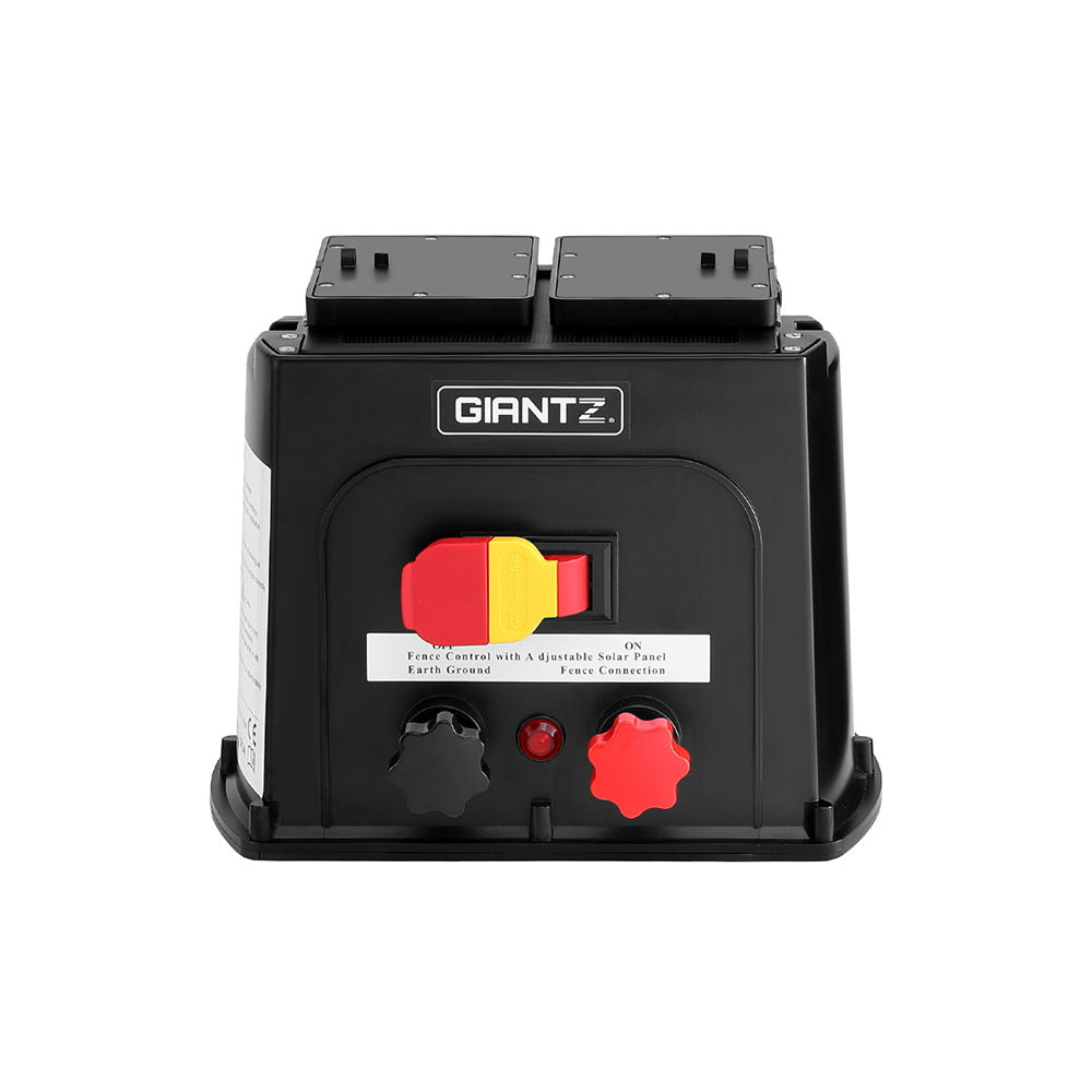 Giantz 8km Electric Fence Energiser PET Solar Energizer 0.3J Giantz