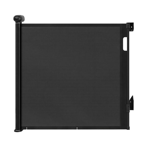 Keezi Retractable Gate Baby Gate Pet Safety Fence Extends up to 140cm Black Awezingly