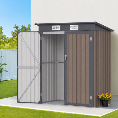 Giantz Garden Shed 1.62x1M Outdoor Storage Tool Workshop House Shelter Brown