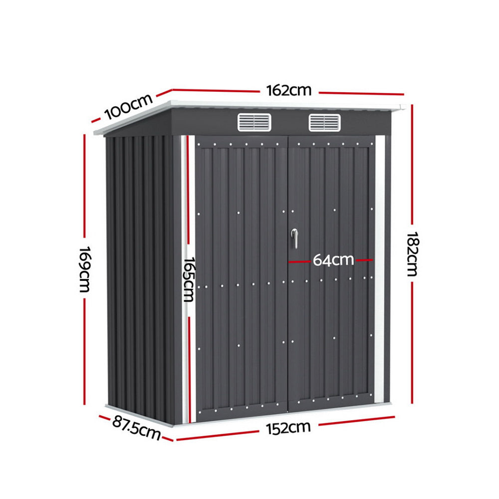 Giantz Garden Shed 1.62x1M Outdoor Storage Tool Workshop House Shelter Giantz