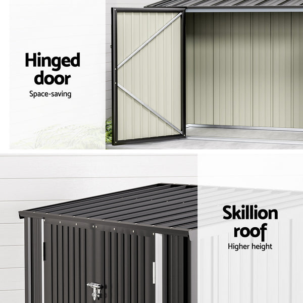 Giantz Garden Shed 2.22x0.91M Bike Sheds Outdoor Storage Tool Workshop House Shelter Double Door Awezingly