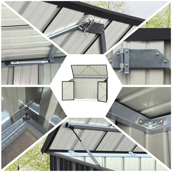 Giantz Garden Shed 2.22x0.91M Bike Sheds Outdoor Storage Tool Workshop House Shelter Double Door Awezingly