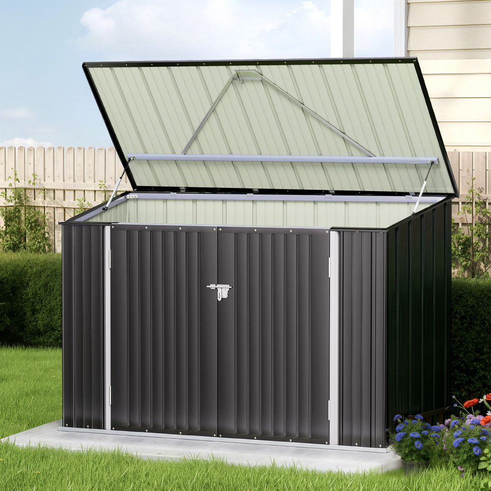 Giantz Garden Shed 2.22x0.91M Bike Sheds Outdoor Storage Tool Workshop House Shelter Double Door Awezingly