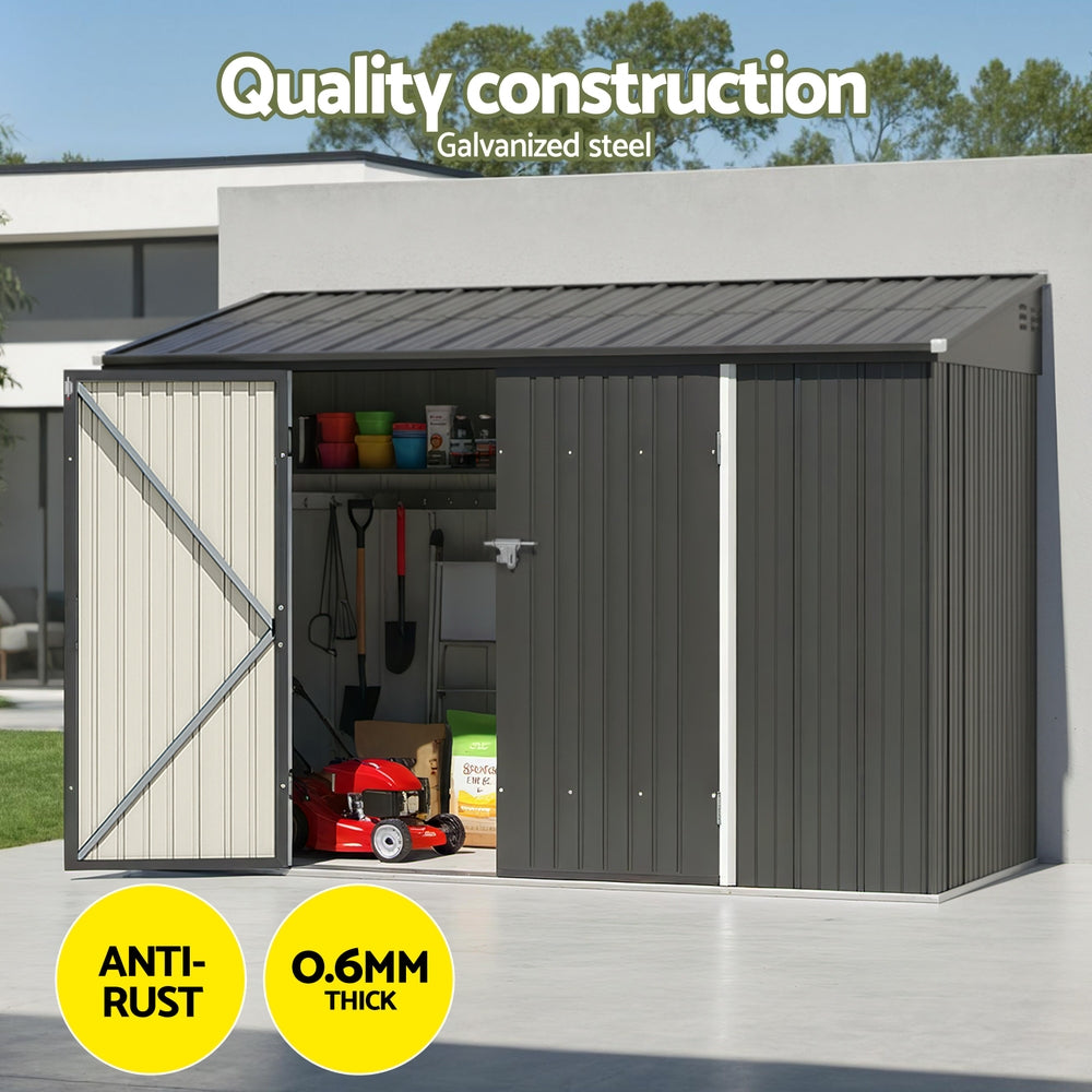 Giantz Garden Shed Galvanised Steel 3.05x1.5M Outdoor Storage Shed Workshop House Shelter Awezingly