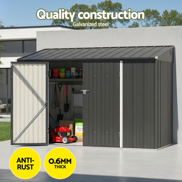 Giantz Garden Shed Galvanised Steel 3.05x1.5M Outdoor Storage Shed Workshop House Shelter Awezingly