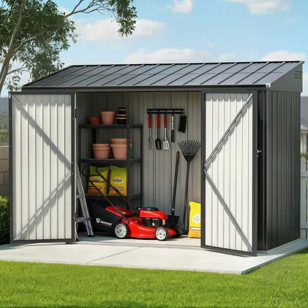 Giantz Garden Shed Galvanised Steel 3.05x1.5M Outdoor Storage Shed Workshop House Shelter Awezingly