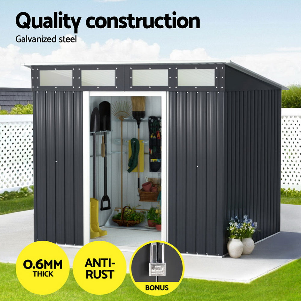 Giantz Garden Shed 2.38x1.99M Outdoor Storage Tool Workshop House Shelter Giantz