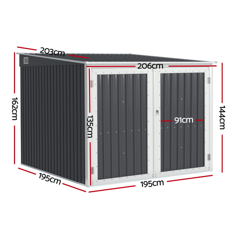 Giantz Garden Shed Sheds Outdoor Storage 2.06x2.03M Tool Workshop House Shelter Giantz