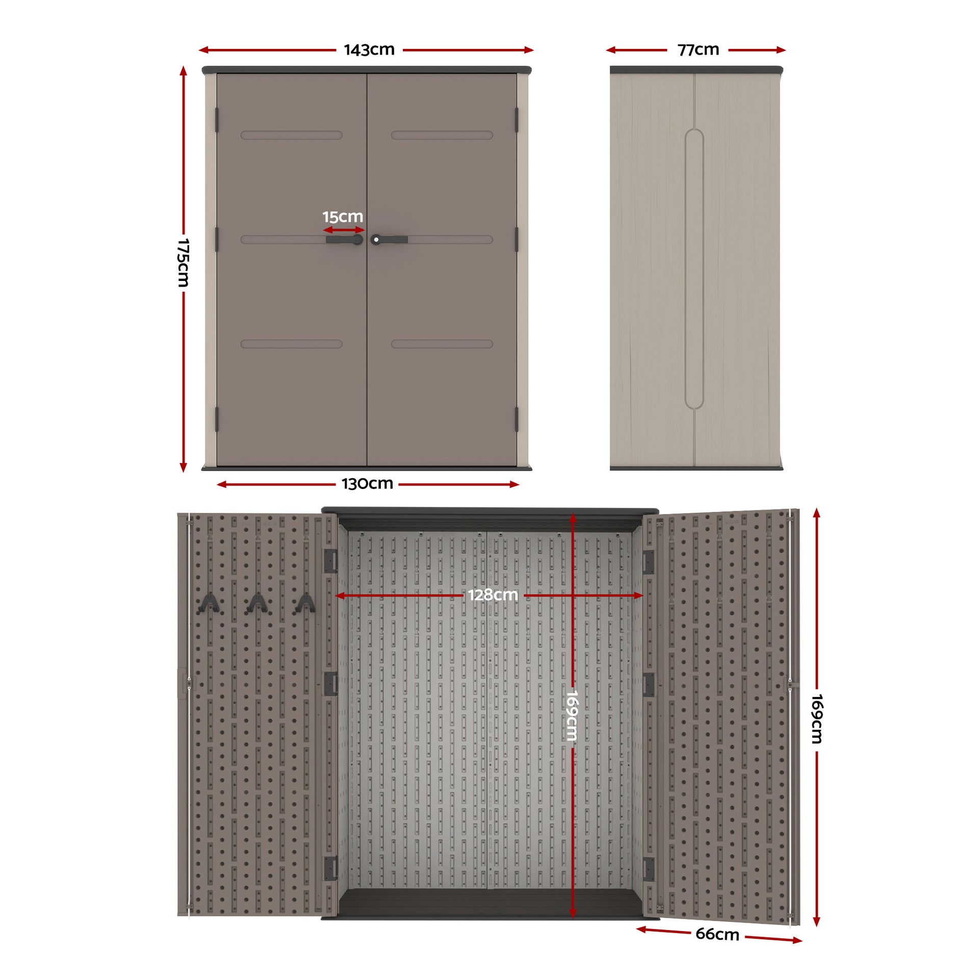 Giantz Garden Shed Outdoor Storage Shed Tool Workshop with Lockable Doors Awezingly