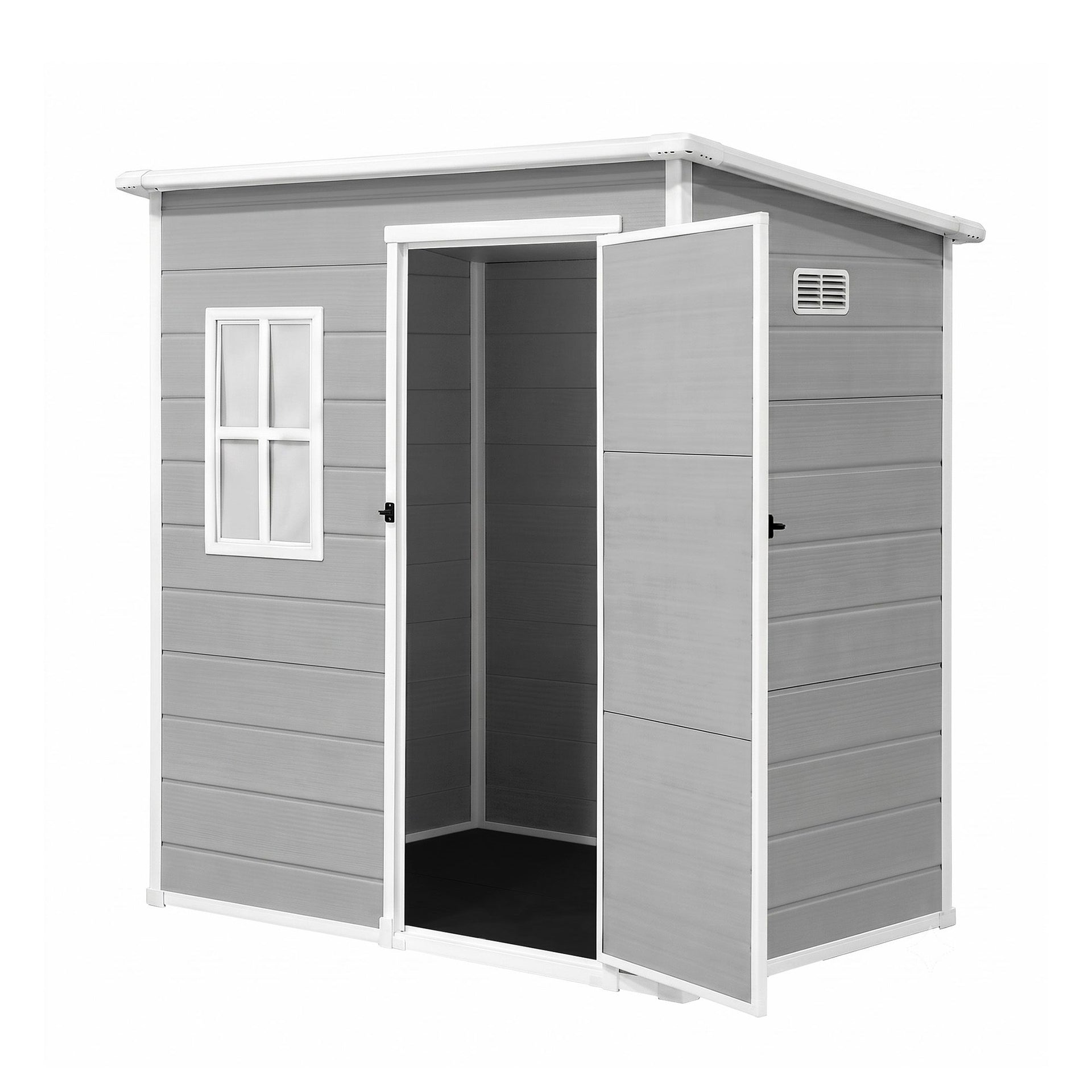 Giantz Garden Shed Outdoor Storage Box 1.87x1.28M Resin Tool Shed Backyard Grey Awezingly