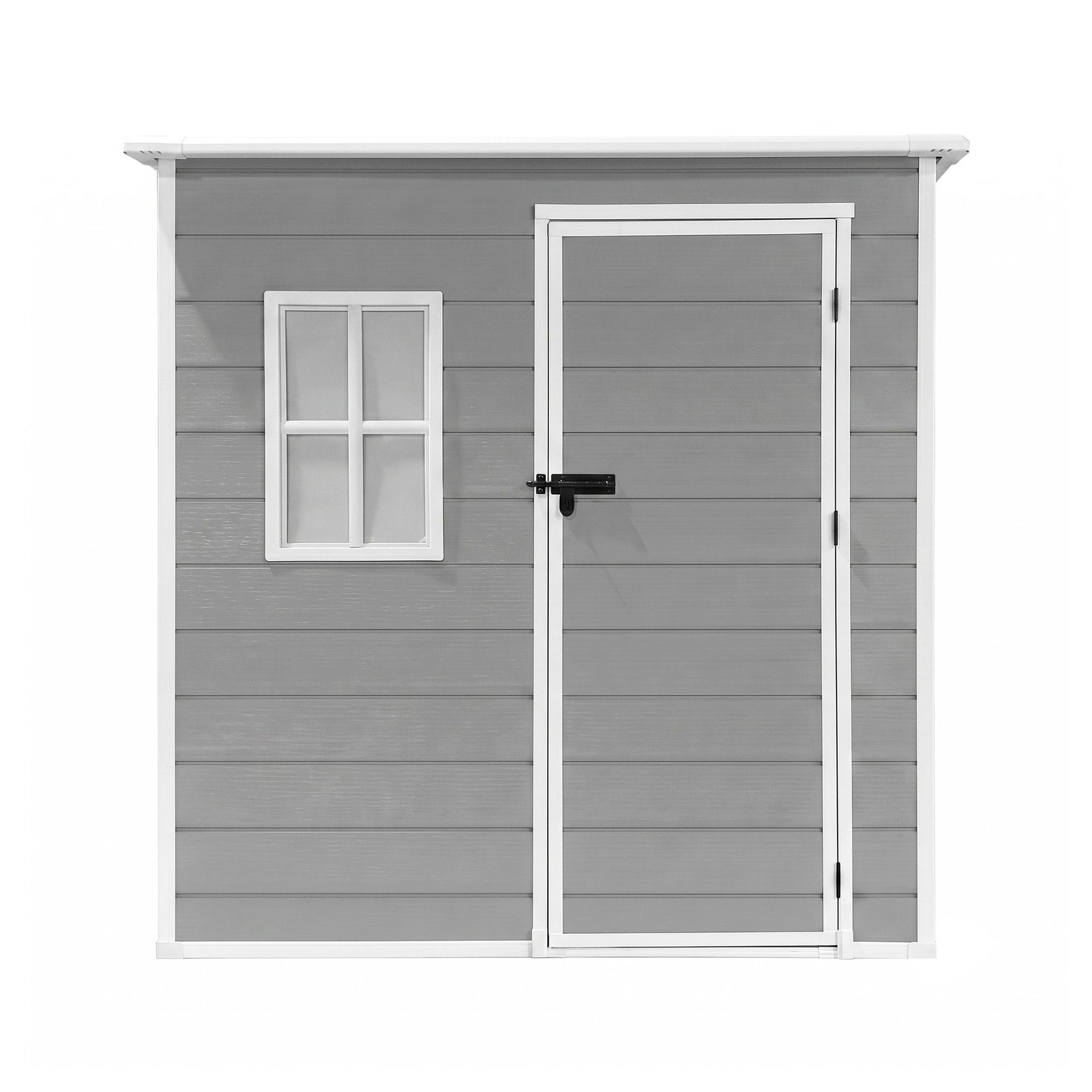 Giantz Garden Shed Outdoor Storage Box 1.87x1.28M Resin Tool Shed Backyard Grey Awezingly