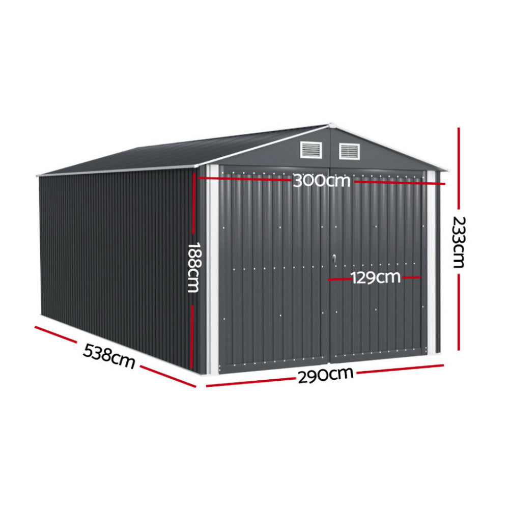 Giantz Garden Shed Sheds Outdoor Storage 3x5.38M Tool Workshop House Shelter Giantz