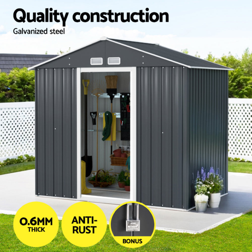 Giantz Garden Shed Outdoor Storage 2.15x1.3M Tool Workshop House Shelter Sliding Door Giantz
