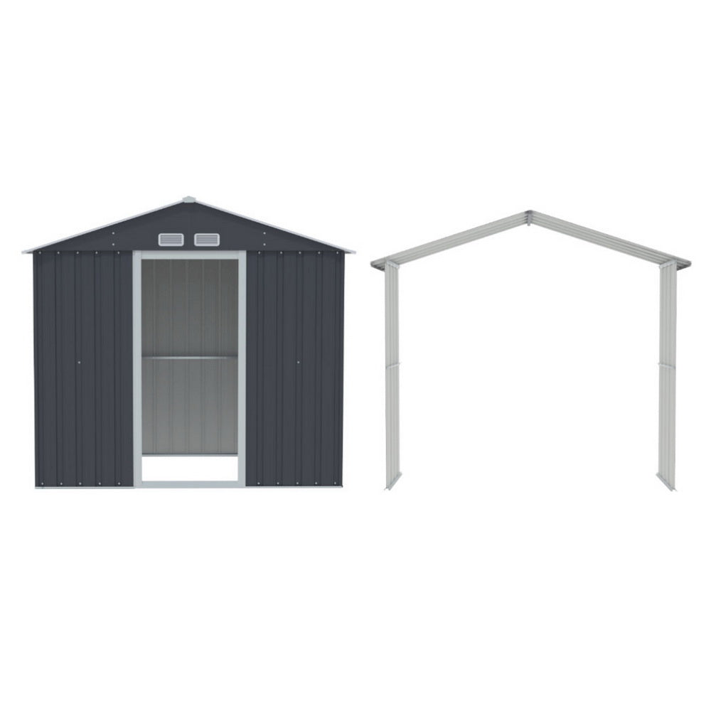 Giantz Garden Shed Outdoor Storage 2.15x1.74M Tool Workshop House w/Extension Kit Giantz