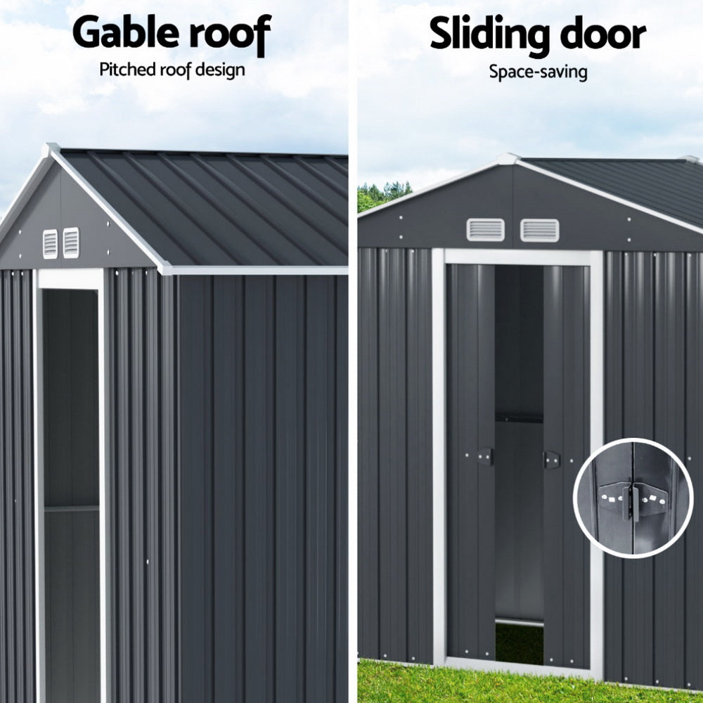 Giantz Garden Shed Outdoor Storage 2.15x1.74M Tool Workshop House w/Extension Kit Giantz