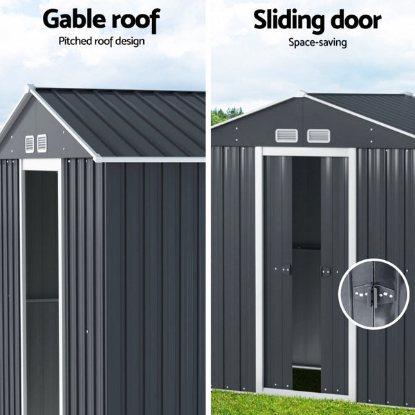 Giantz Garden Shed Outdoor Storage 2.15x1.74M Tool Workshop House w/Extension Kit Giantz