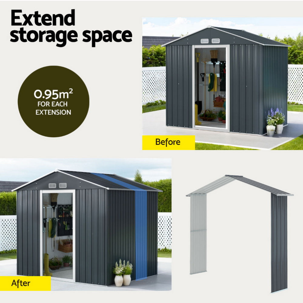 Giantz Garden Shed Extension Kit Outdoor Storage Tool Sheds Workshop House Shelter Giantz