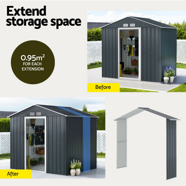 Giantz Garden Shed Extension Kit Outdoor Storage Tool Sheds Workshop House Shelter Giantz