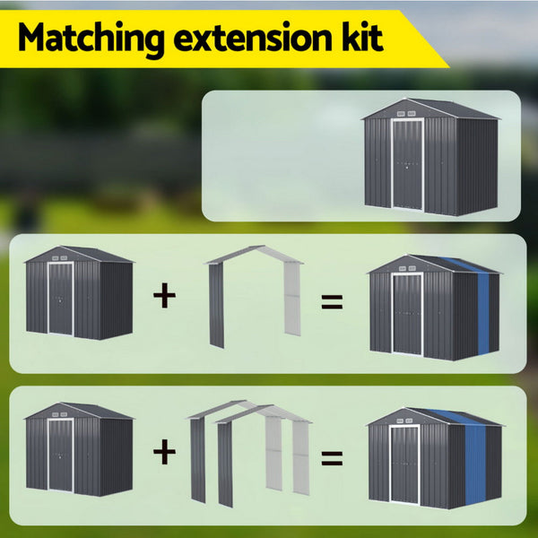Giantz Garden Shed Extension Kit Outdoor Storage Tool Sheds Workshop House Shelter Giantz