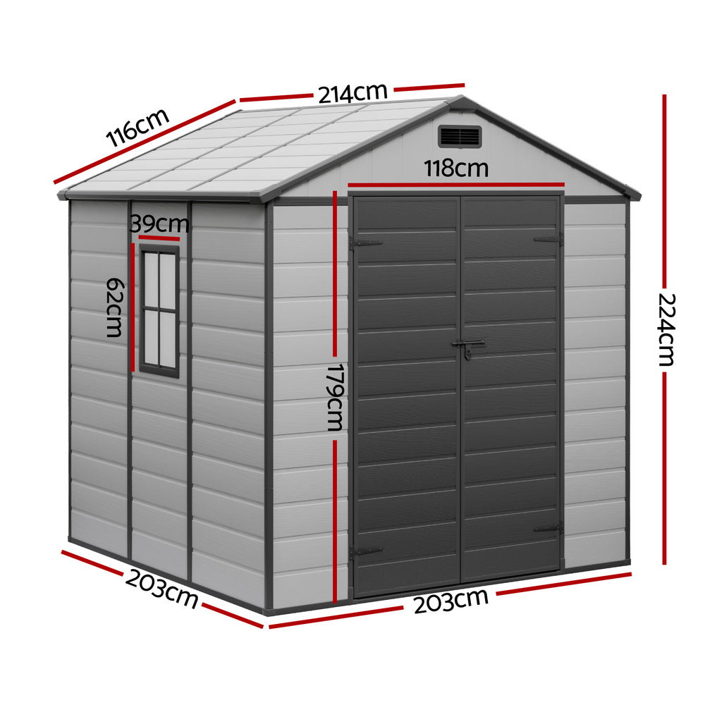 Giantz Garden Shed Sheds Outdoor Storage 2.15x2.14M Tool Workshop House Shelter Awezingly