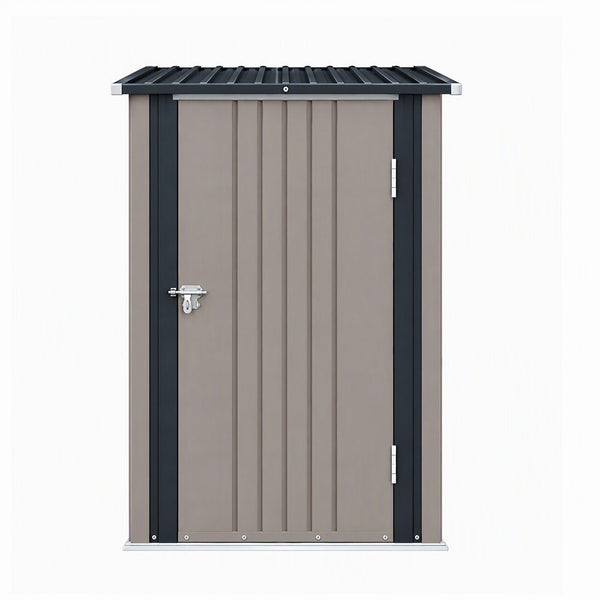 Giantz Garden Shed Outdoor Storage Metal Tool Shed Steel 99x104cm Brown Awezingly