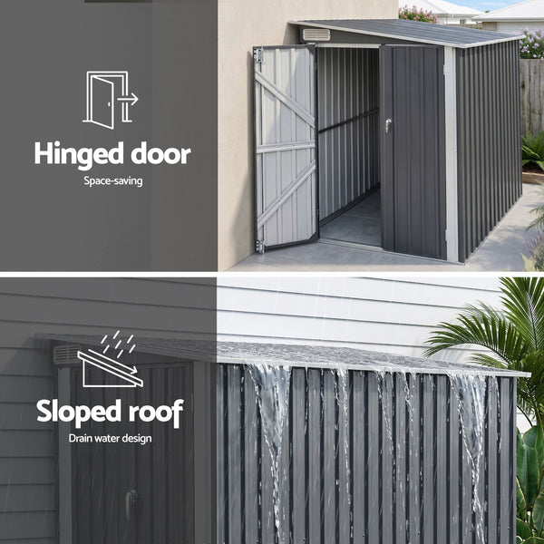 Giantz Garden Shed 118x238cm Lean To Bike Shelter Backyard Outdoor Storage Giantz