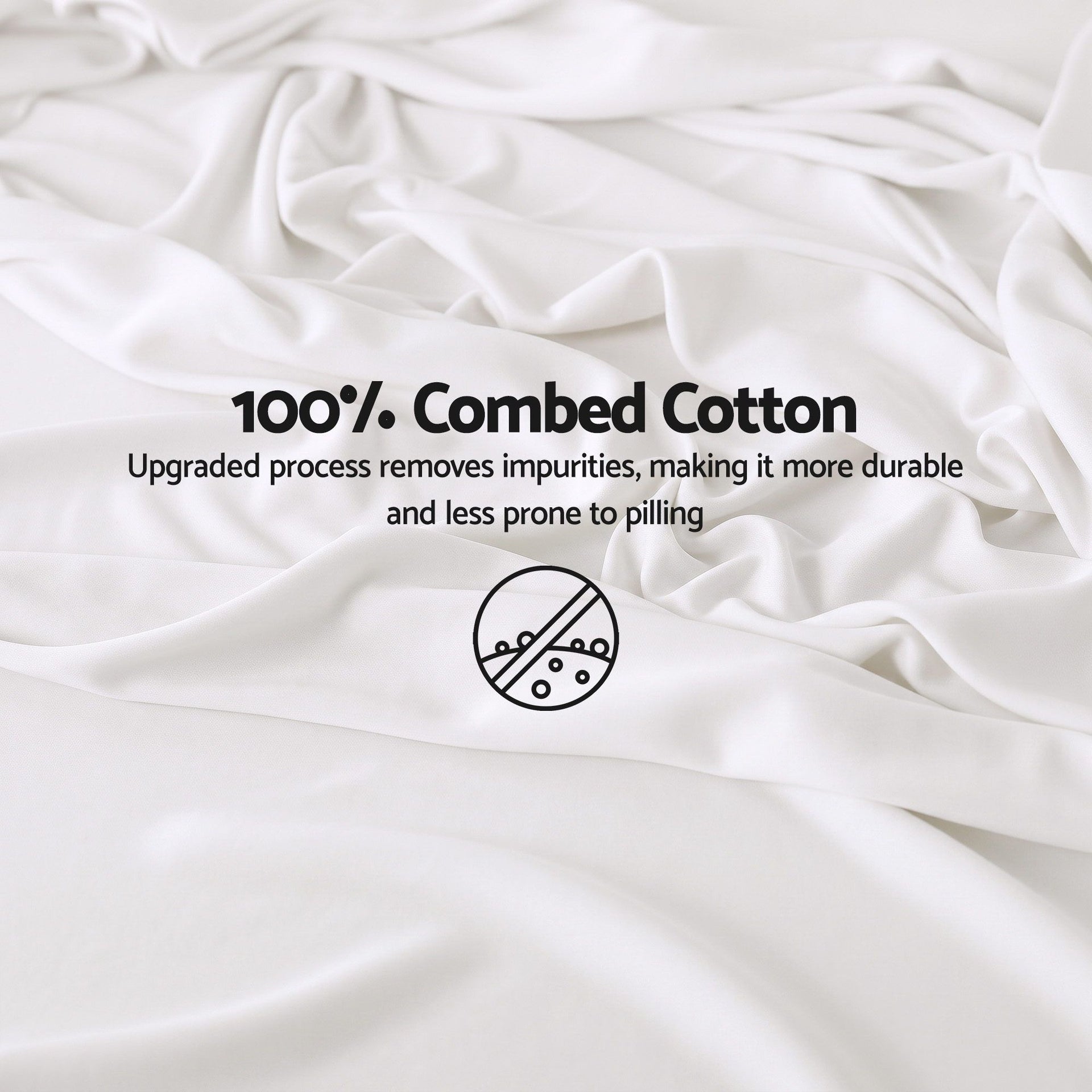 Giselle King 500TC Cotton 4Pcs Sheet Set with 40cm Extra Deep Pocket for Thick Mattresses Sateen Weave for Sweaty Nights White Awezingly