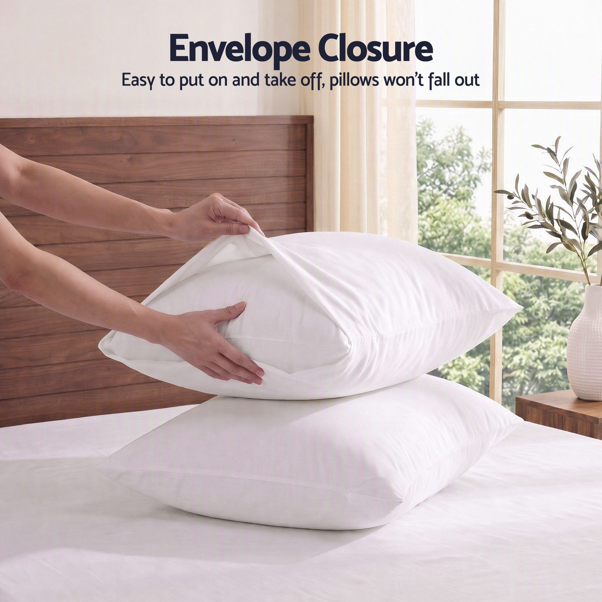 Giselle King 500TC Cotton 4Pcs Sheet Set with 40cm Extra Deep Pocket for Thick Mattresses Sateen Weave for Sweaty Nights White Awezingly