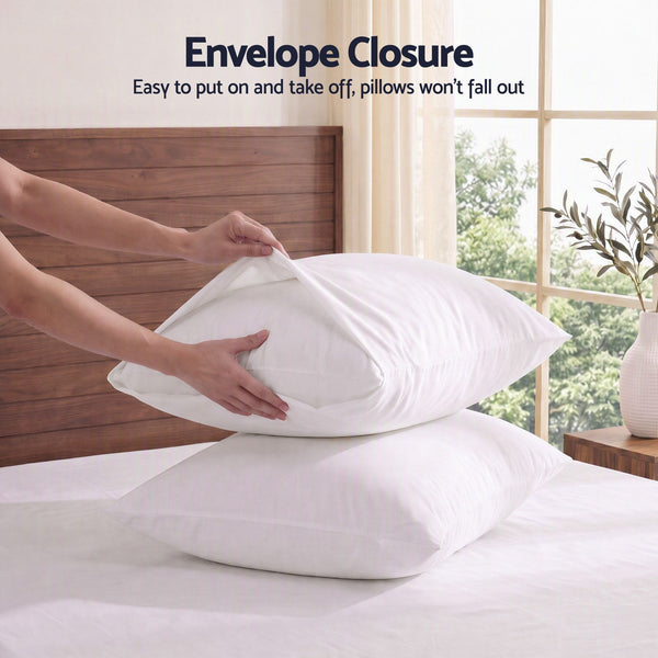 Giselle Kingsingle 500TC Cotton 4Pcs Sheet Set with 40cm Extra Deep Pocket for Thick Mattresses Sateen Weave for Sweaty Nights White Awezingly