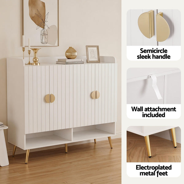 Artiss Shoe Rack Cabinet & Clothes Rack Set Storage Shelf White Pine Awezingly