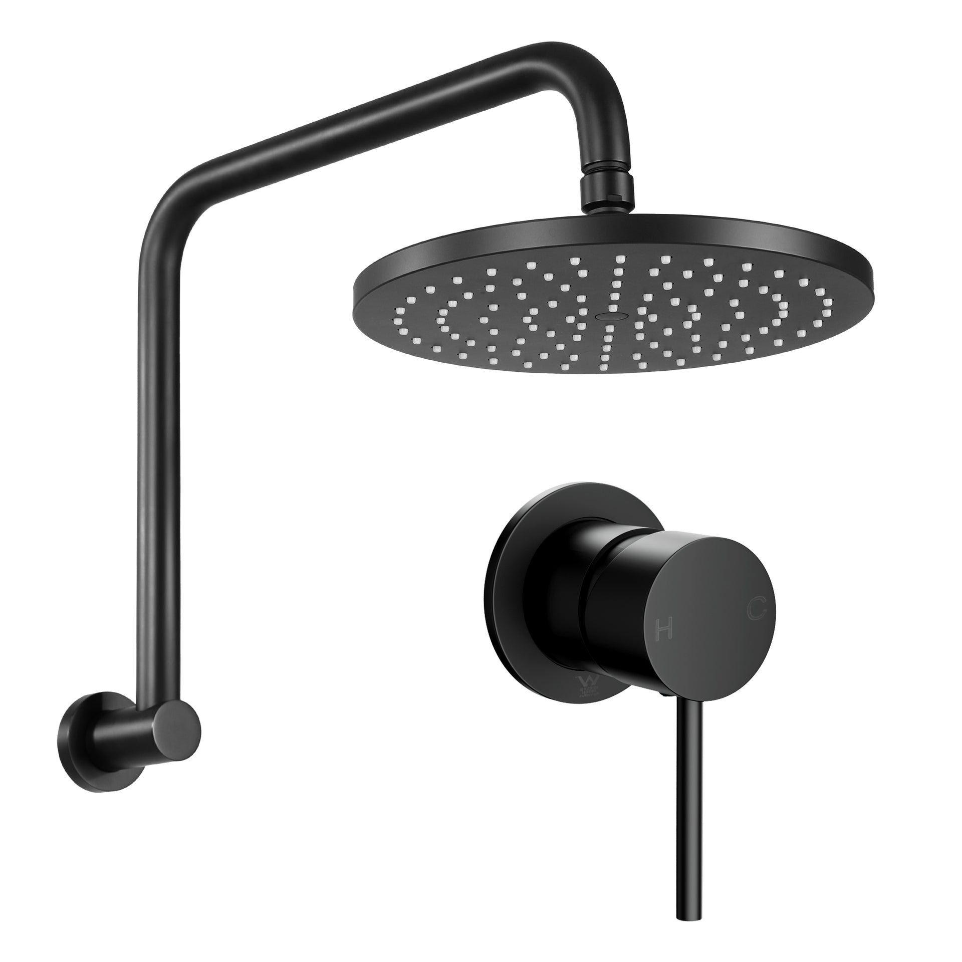 Cefito 9'' Rain Overhead Swivel Shower Head with Wall Bathroom Mixer Awezingly