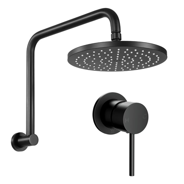 Cefito 9'' Rain Overhead Swivel Shower Head with Wall Bathroom Mixer Awezingly