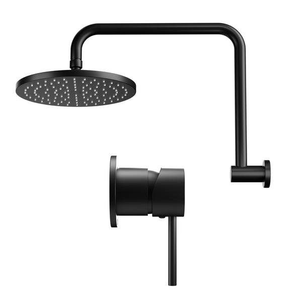 Cefito 9'' Rain Overhead Swivel Shower Head with Wall Bathroom Mixer Awezingly