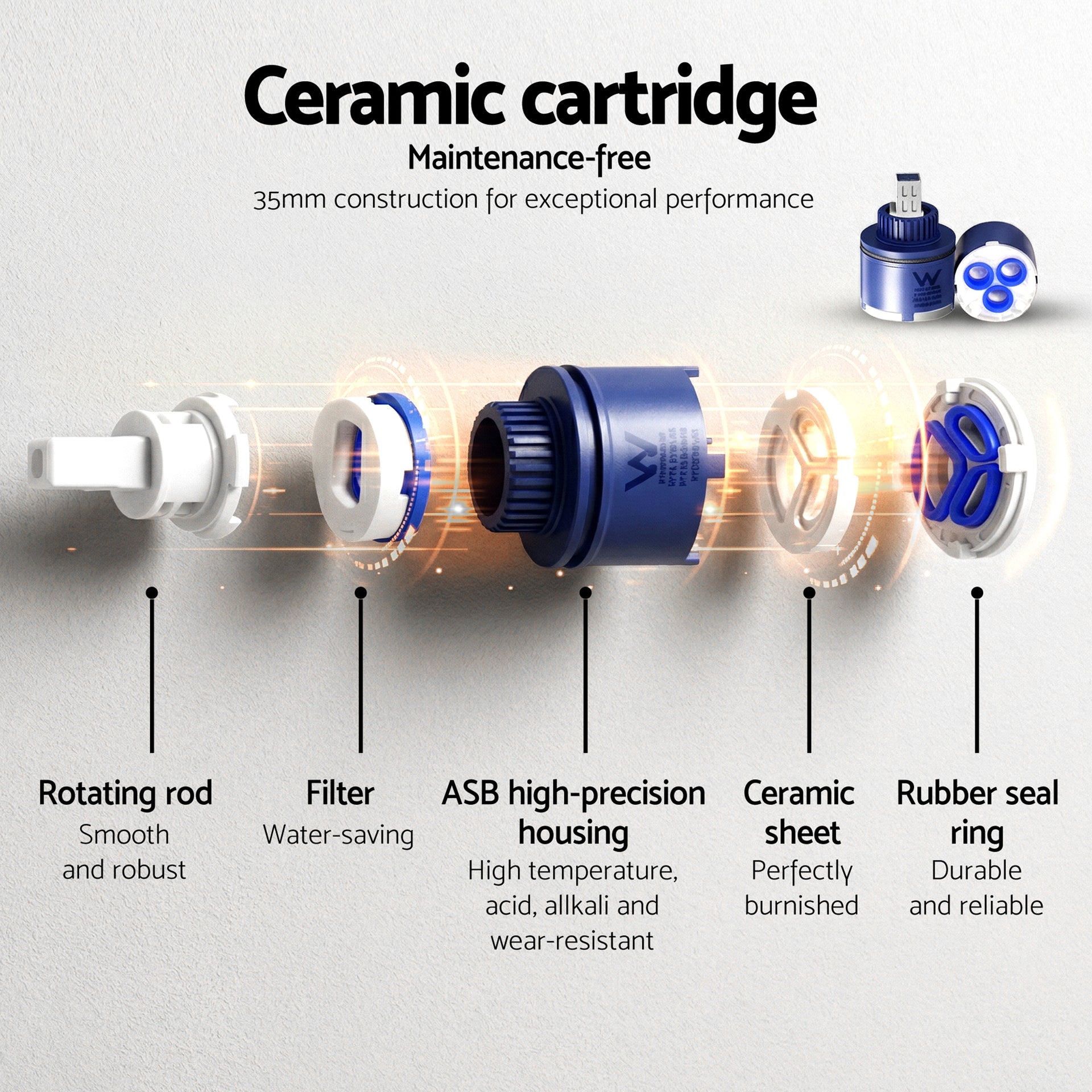 Cefito 9'' Rain Overhead Swivel Shower Head with Wall Twin Swivel Bathroom Tap Awezingly