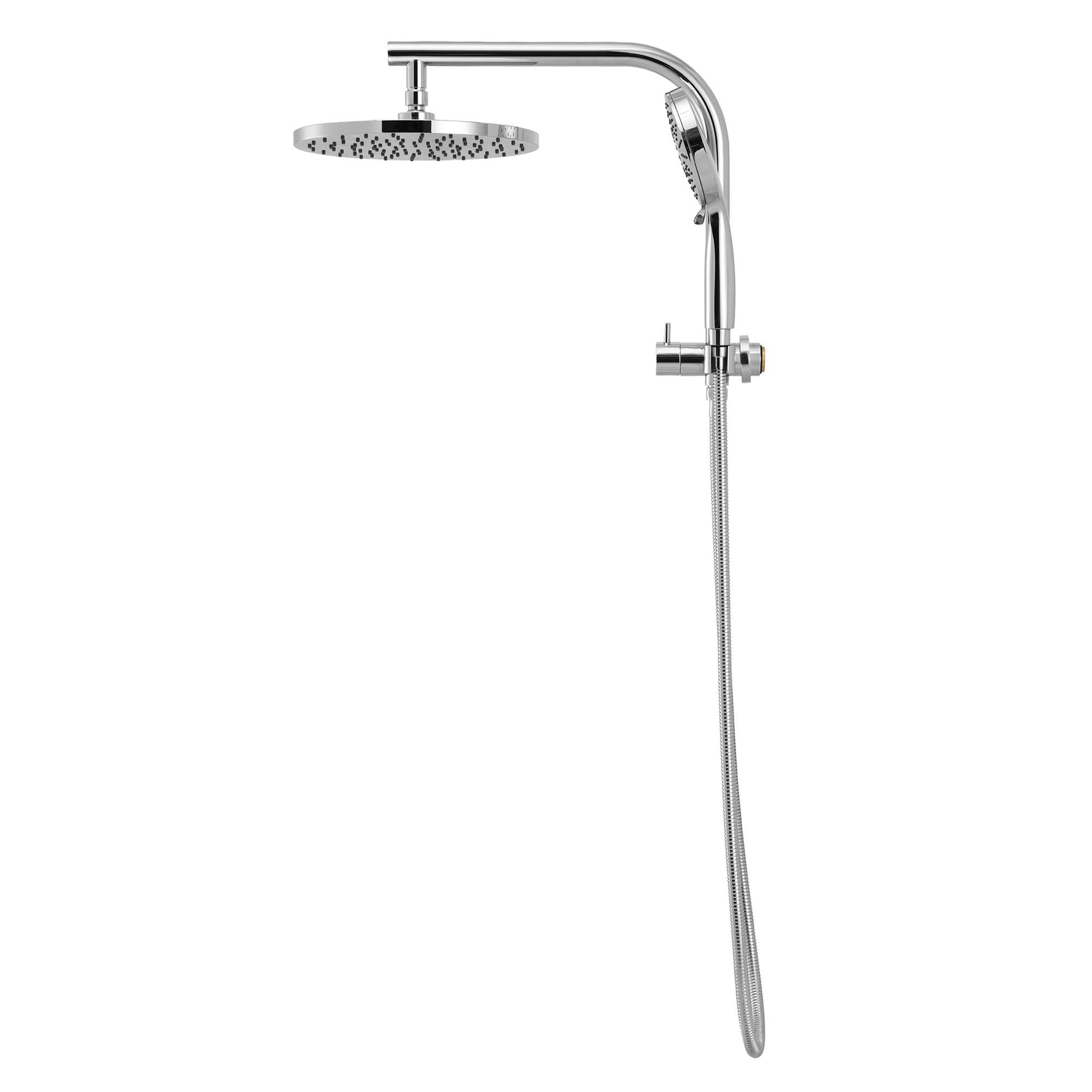 Cefito High-Pressure Shower Heads with Anti-burst 1.5m Hose & 304 S.S Rail, Ideal for Bathroom Upgrades and Pet Washing, 10 Inch Rain & 3-Function Combo Awezingly