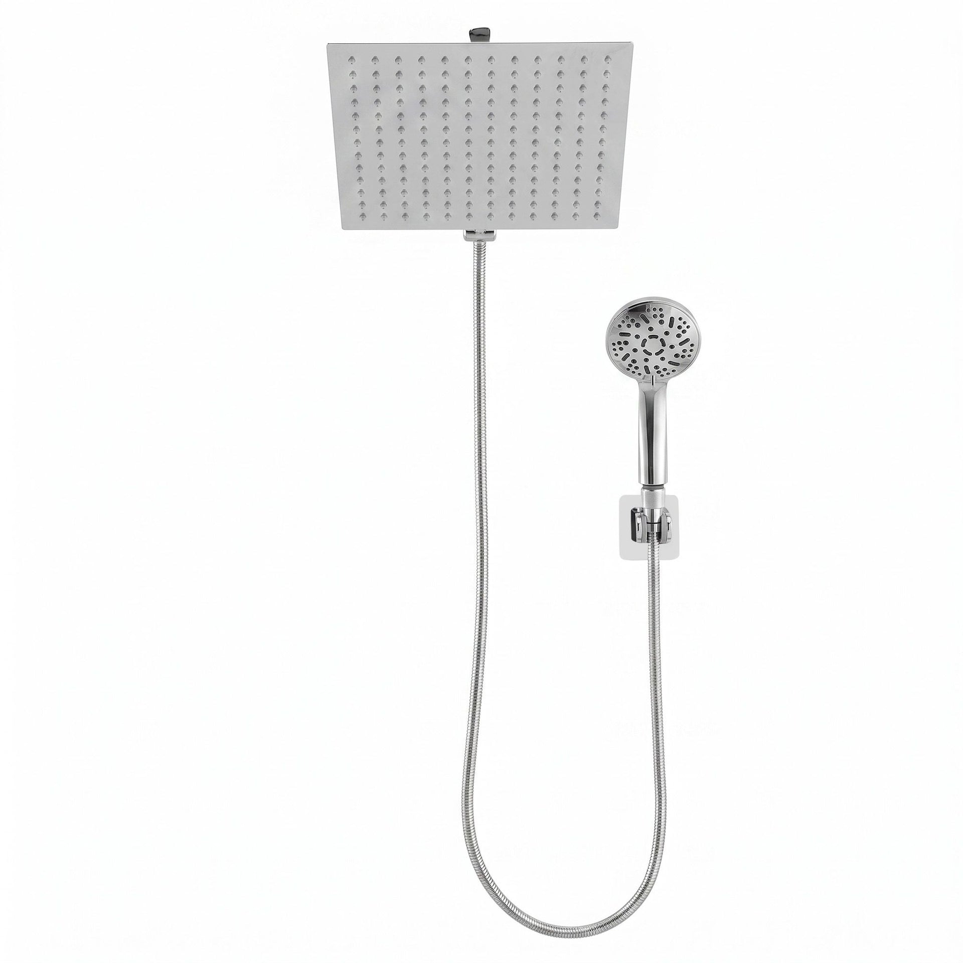 Cefito High-Pressure Rain Shower Head with Handheld, Gear-Lock Anti-Sag Arm for Family Spa, 12