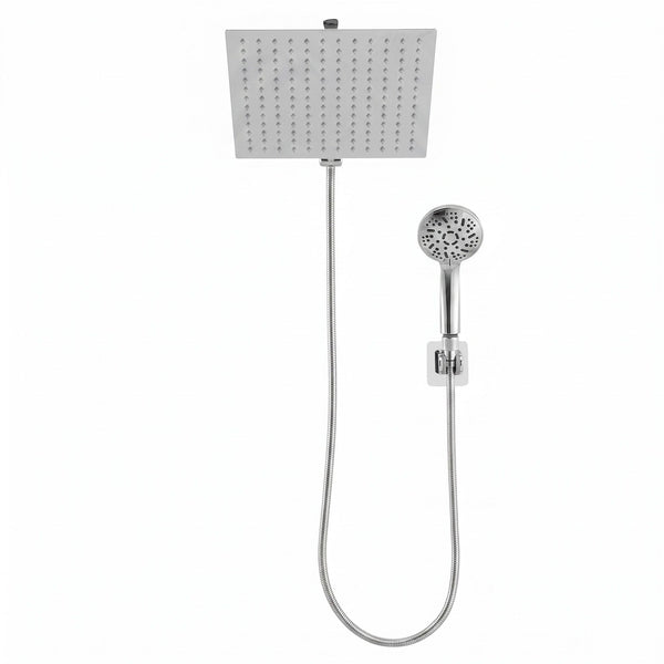 Cefito High-Pressure Rain Shower Head with Handheld, Gear-Lock Anti-Sag Arm for Family Spa, 12