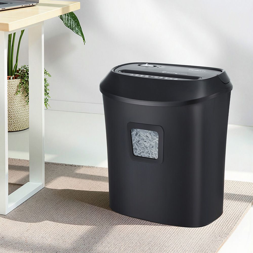 Devanti Electric Paper Shredder for Home Office 10 A4 Paper Sheet Cross-Cut Paper Devanti