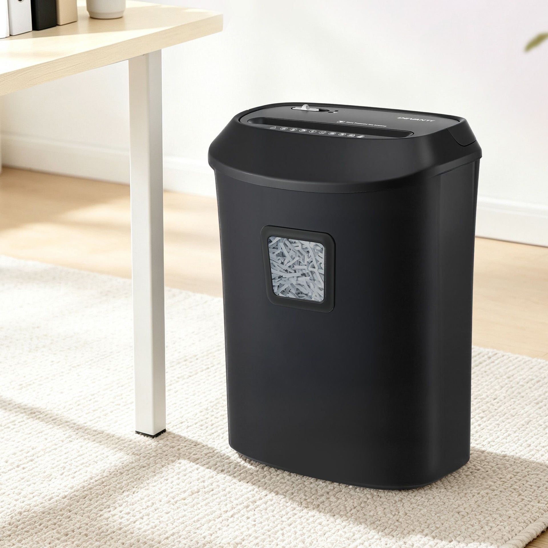 DEVANTI 25L Paper Shredder 14 Sheet P4 Cross Cut for Home Office Awezingly