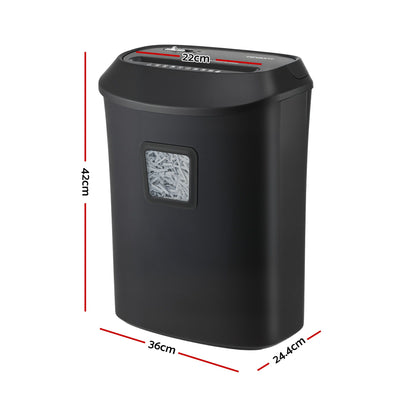 DEVANTI 25L Paper Shredder 14 Sheet P4 Cross Cut for Home Office