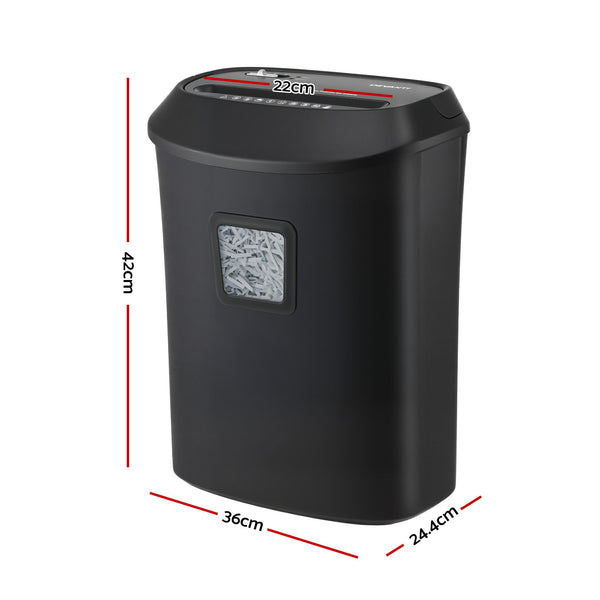 DEVANTI 25L Paper Shredder 14 Sheet P4 Cross Cut for Home Office Awezingly