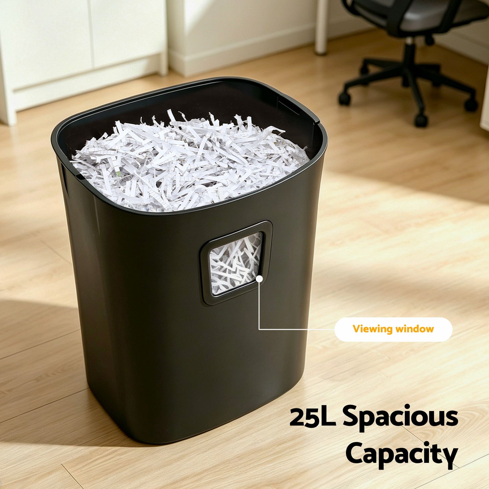 DEVANTI 25L Paper Shredder 14 Sheet P4 Cross Cut for Home Office Awezingly