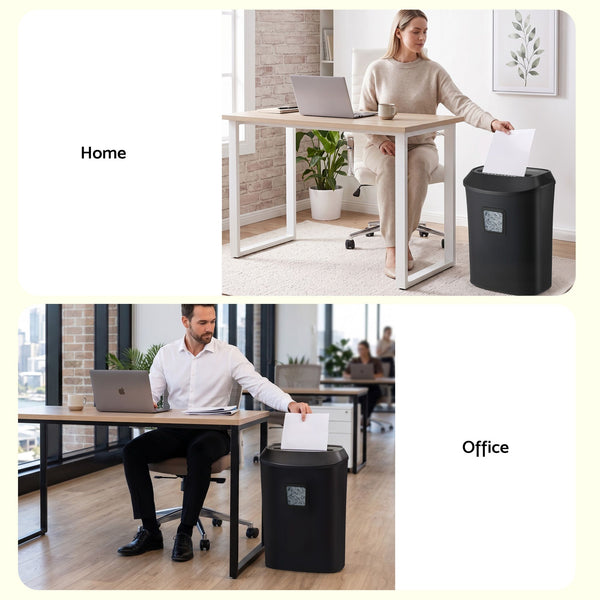 DEVANTI 25L Paper Shredder 14 Sheet P4 Cross Cut for Home Office Awezingly