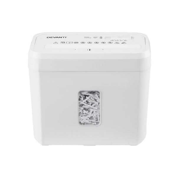 DEVANTI 8L Small Tabletop Paper Shredder 4 Sheet P4 Cross Cut Home Office Awezingly