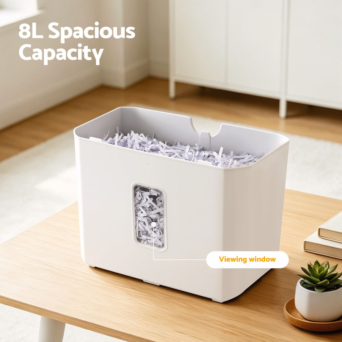 DEVANTI 8L Small Tabletop Paper Shredder 4 Sheet P4 Cross Cut Home Office Awezingly