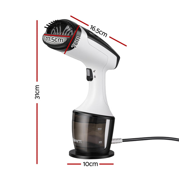 Devanti Clothes Steamer, 1500W Powerful Fast 30s Heat-Up Continuous Steam Lock 160ml Tank Fabric Brush Portable Handheld Steam Iron for Home Travel Business Trip Awezingly