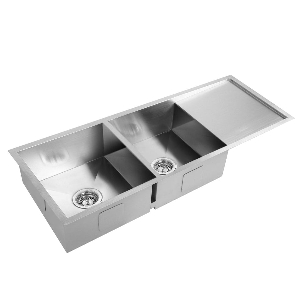 Cefito 111cm x 45cm Stainless Steel Kitchen Sink Under/Top/Flush Mount Silver Cefito