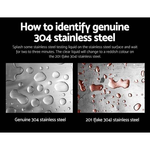 Cefito 39cm x 45cm Stainless Steel Kitchen Sink Under/Top/Flush Mount Silver Cefito